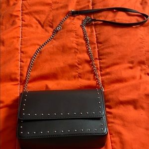 Black Studded Chain Strap Bag